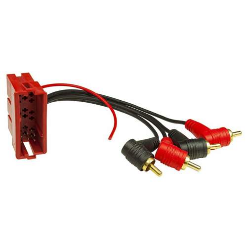 Mini-iso-connector-20-pin-plug-to-4-channels-remote-with-gold-plated-rca-male