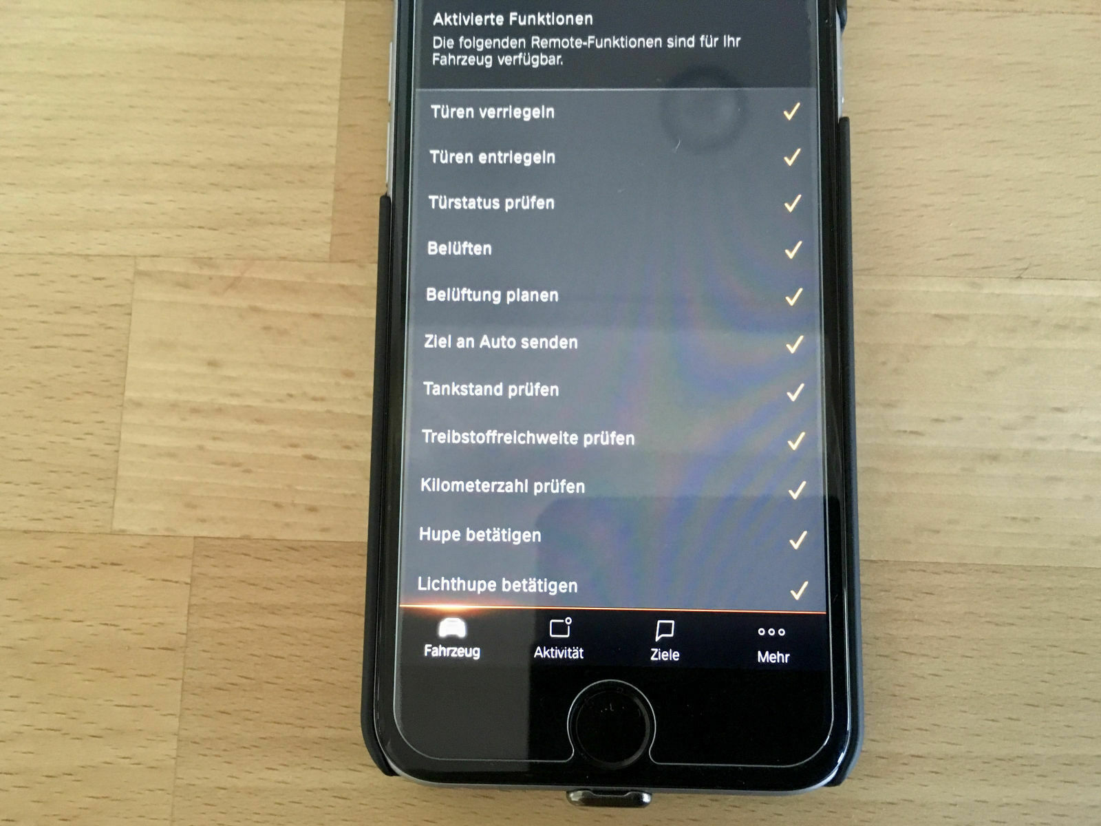 Connected app für iPhone