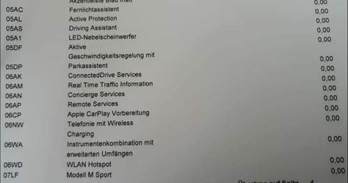 Auflistung Rechnung & FIN