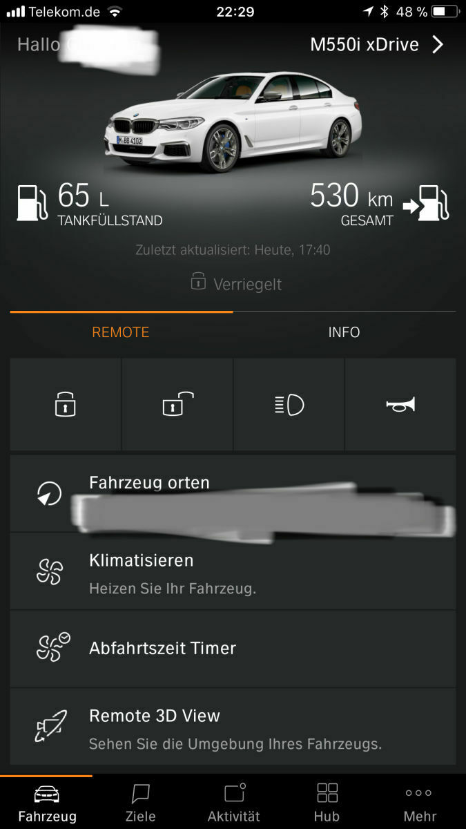 Connected Drive App - neue Funktionen