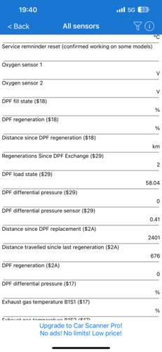 Corsa dpf