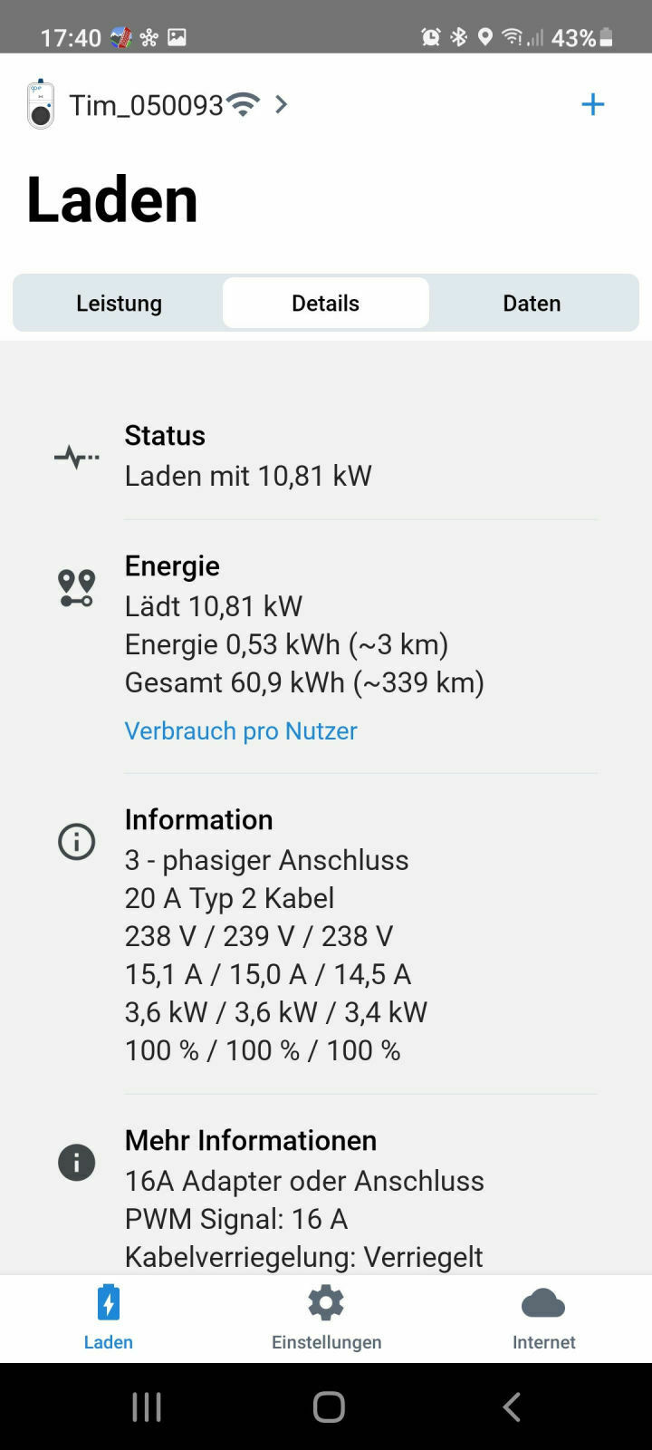 Corsa-e lädt nicht mit voller Geschwindigkeit