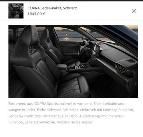 Cupra Lederpaket