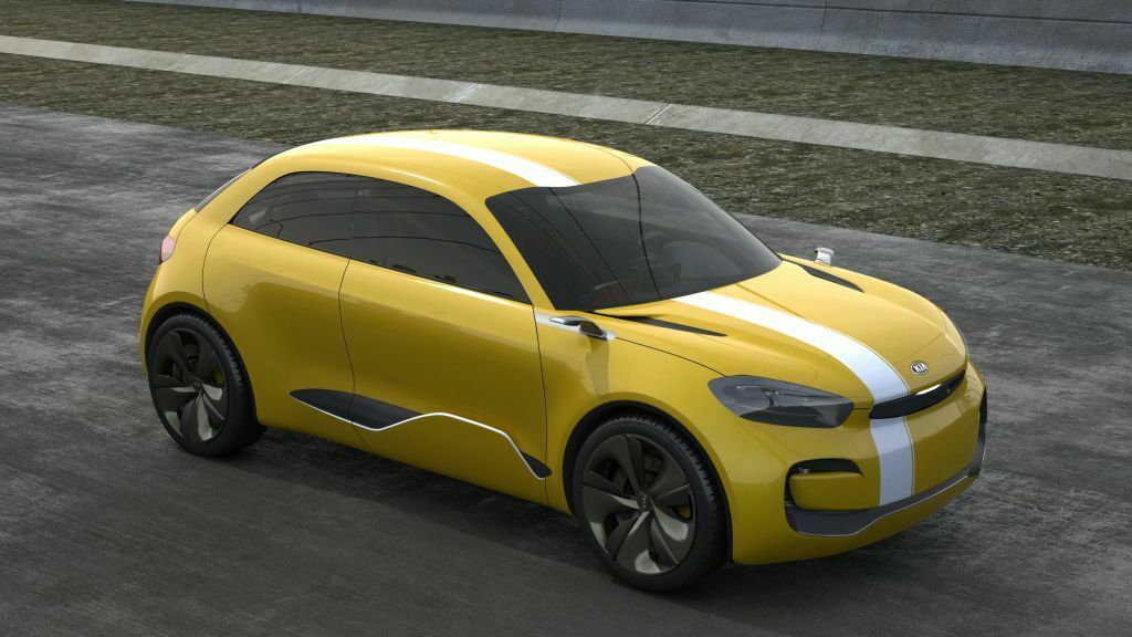 Das Kia CUB Concept ist ein viertüriges Coupé mit auffälligem Blechkleid