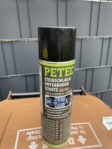 Benutztes Spray