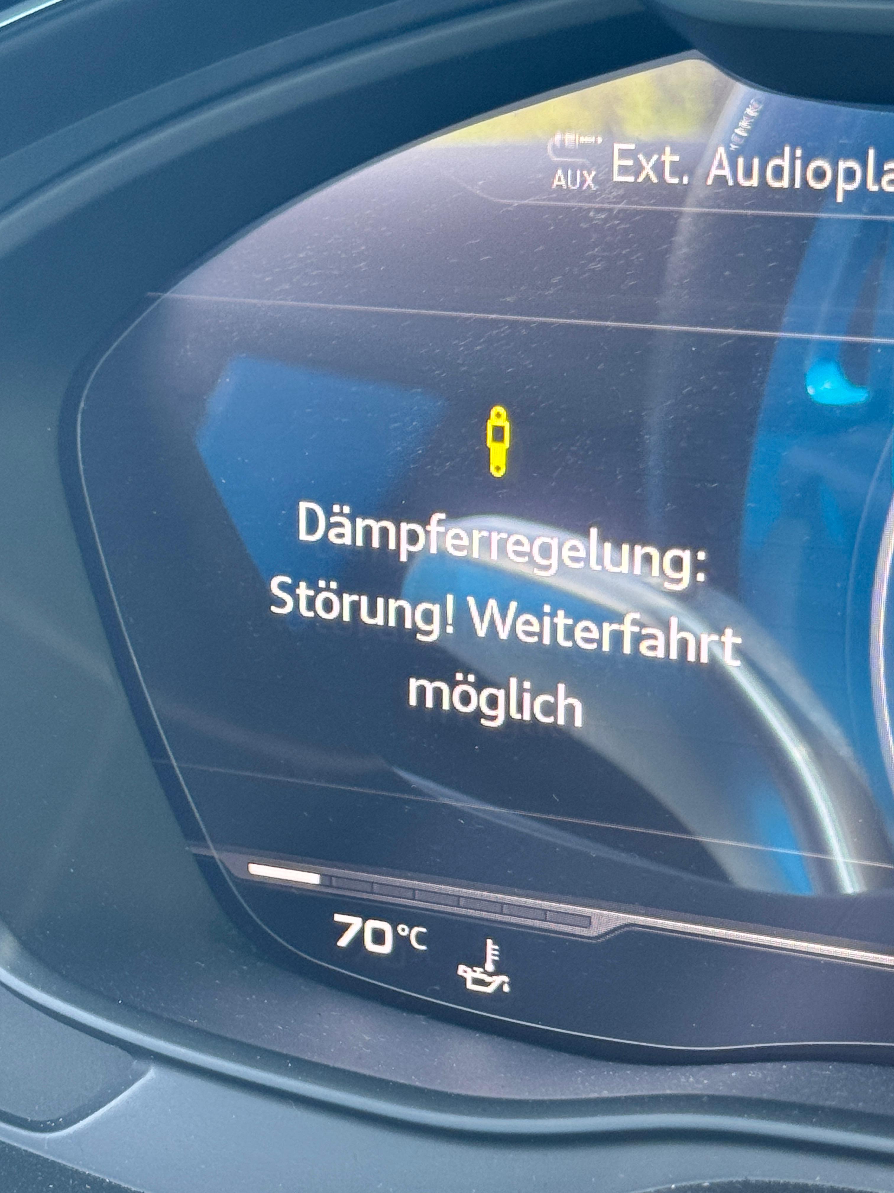 Dämpferregelung Störung nach Tieferlegung