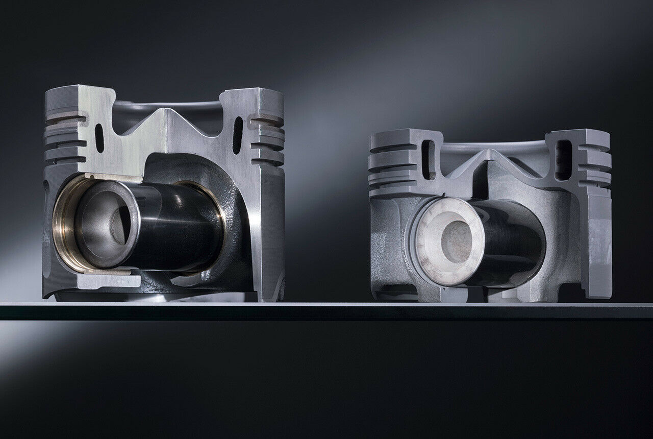 Stahlkolben im Aluminiumgehäuse: Der neue Motor wiegt 168,4 statt 199 Kilogramm wie beim Vorgänger