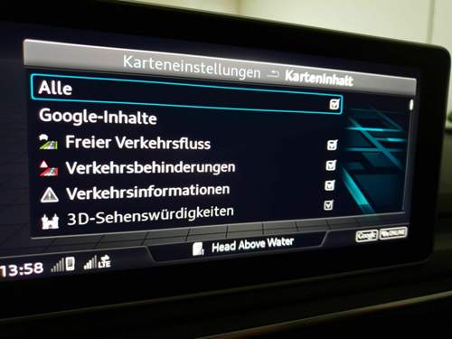 Karteneinstellungen Karteninhalt