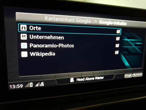 Karteneinstellungen Karteninhalt Google
