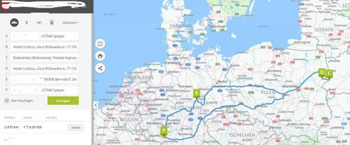 Die Reiseroute