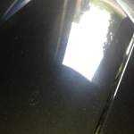 Motorhaube, anlackierte Stelle