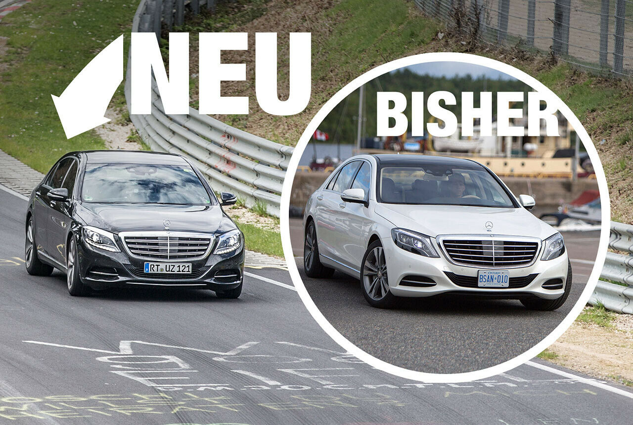 Mercedes S-Klasse Modellpflege: Das Facelift kommt etwa zur Jahresmitte, auf dem Nürburgring war die Luxuslimousine bereits ungetarnt unterwegs