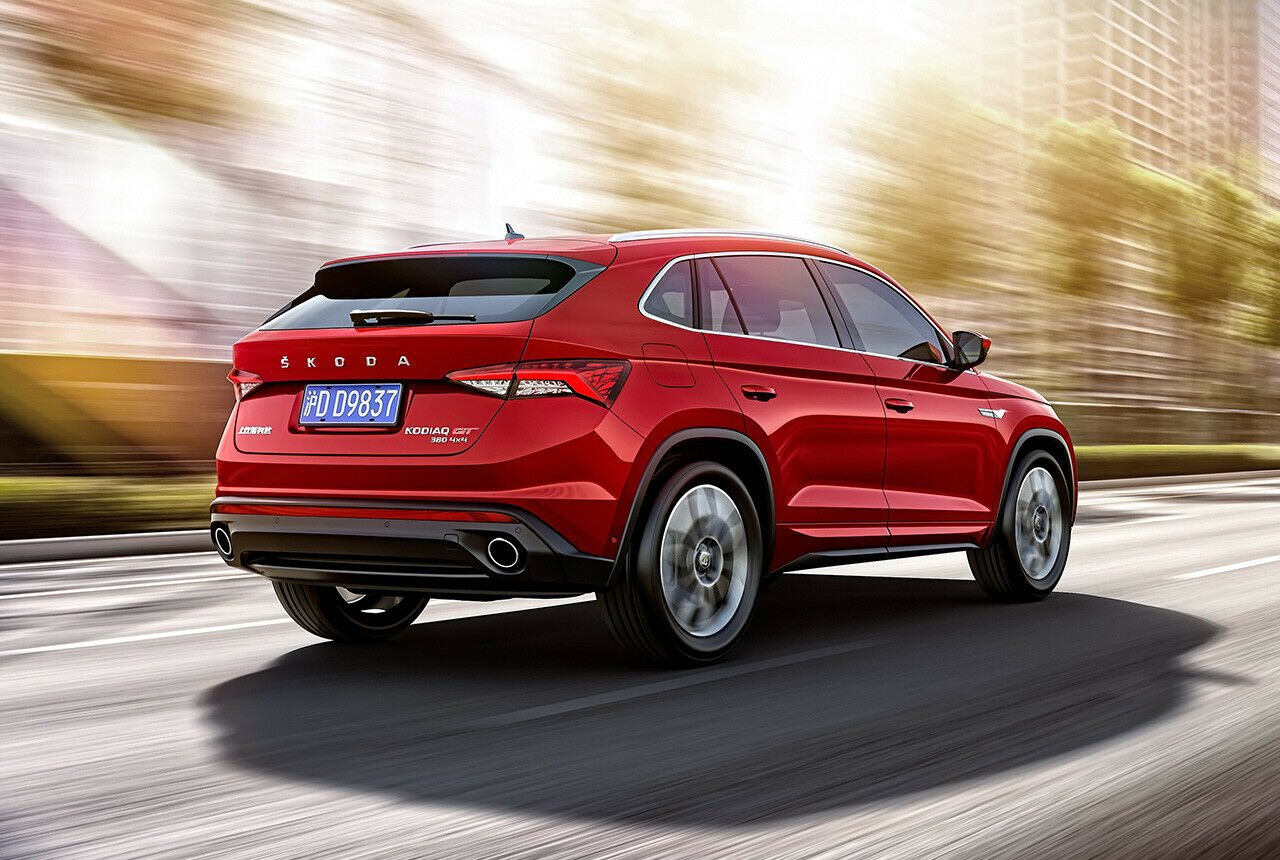 Die Heckleuchten des Kodiaq GT unterscheiden sich deutlich vom Standard-Kodiaq