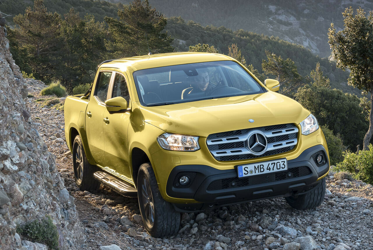 Der Kühlergrill der X-Klasse findet sich so ähnlich bislang nur an den SUV der Marke