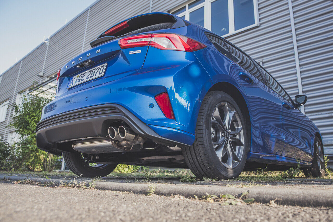 Den Doppelrohr-Auspuff gibt es beim Ford Focus aktuell nur bei Modellen der ST-Line