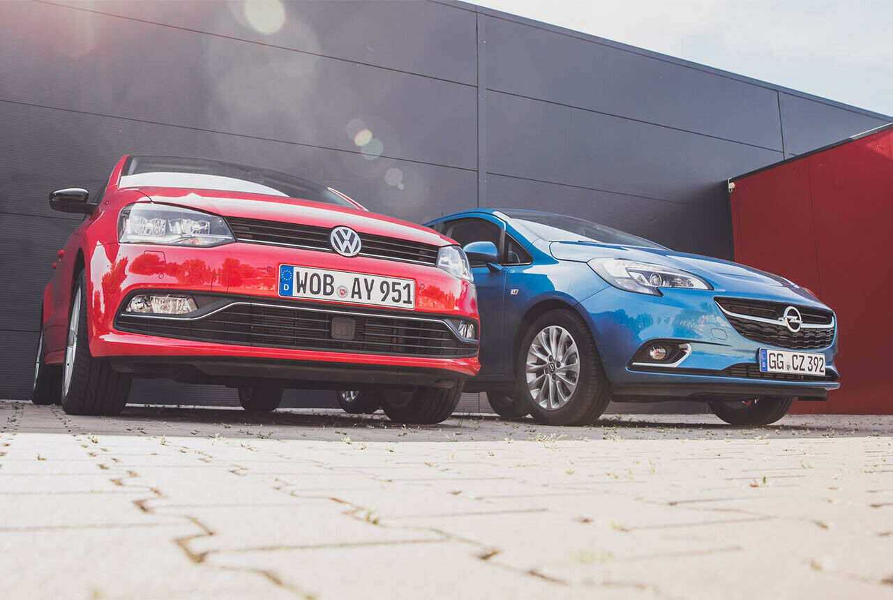 Geliftet ist hier nur einer: Der VW Polo erfuhr 2014 eine moderate Überarbeitung, der Opel Corsa wird seine Modellpflege nicht erleben - was folgt, ist PSA-Technik