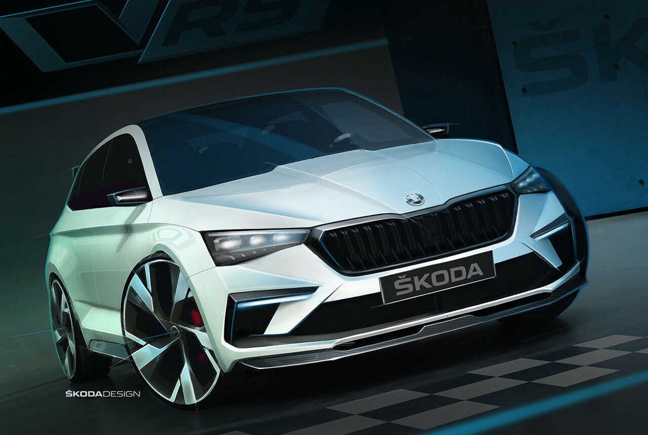 Aktuell greifbarster Ausblick auf Skodas Zukunft: in Paris präsentierten die Tschechen den Vision RS. Am Concept-Car lassen sich die Formen des nächsten Rapid Spaceback ablesen. Die Technik dürfte fast unverändert im Superb Plug-In Verwendung finden