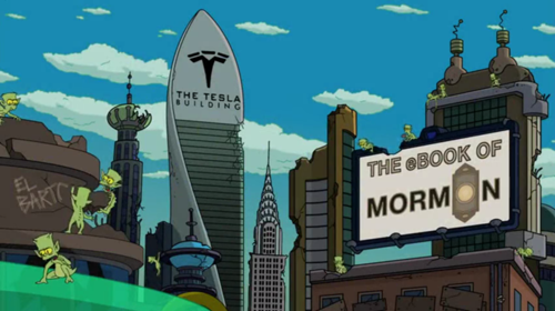Neben dem Chrysler Building soll in 1.000 Jahren das größere Tesla-Building stehen