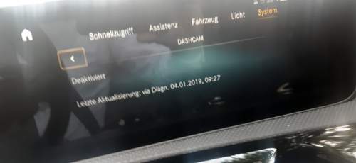 Dashcam deaktiviert