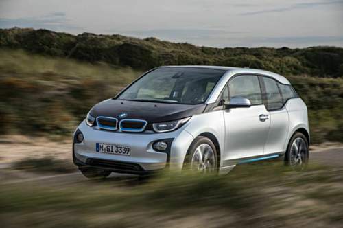 Der BMW i3 hat Schilfgras in der Türverkleidung