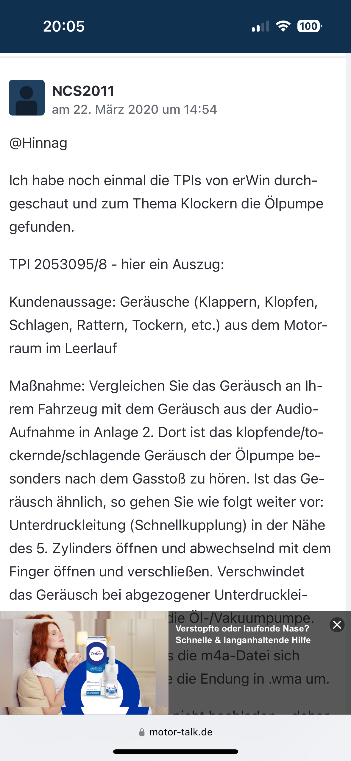 Defekte Ölpumpe - Ersetzen oder Öldruck anpassen?