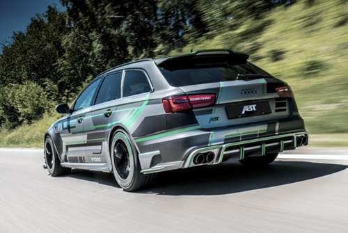 Schürzen, Spoiler und Kotflügel sind bei Abt regulär erhältlich. Doch der RS6 mit nachträglich eingebauter Elektro-Einheit ist unverkäuflich
