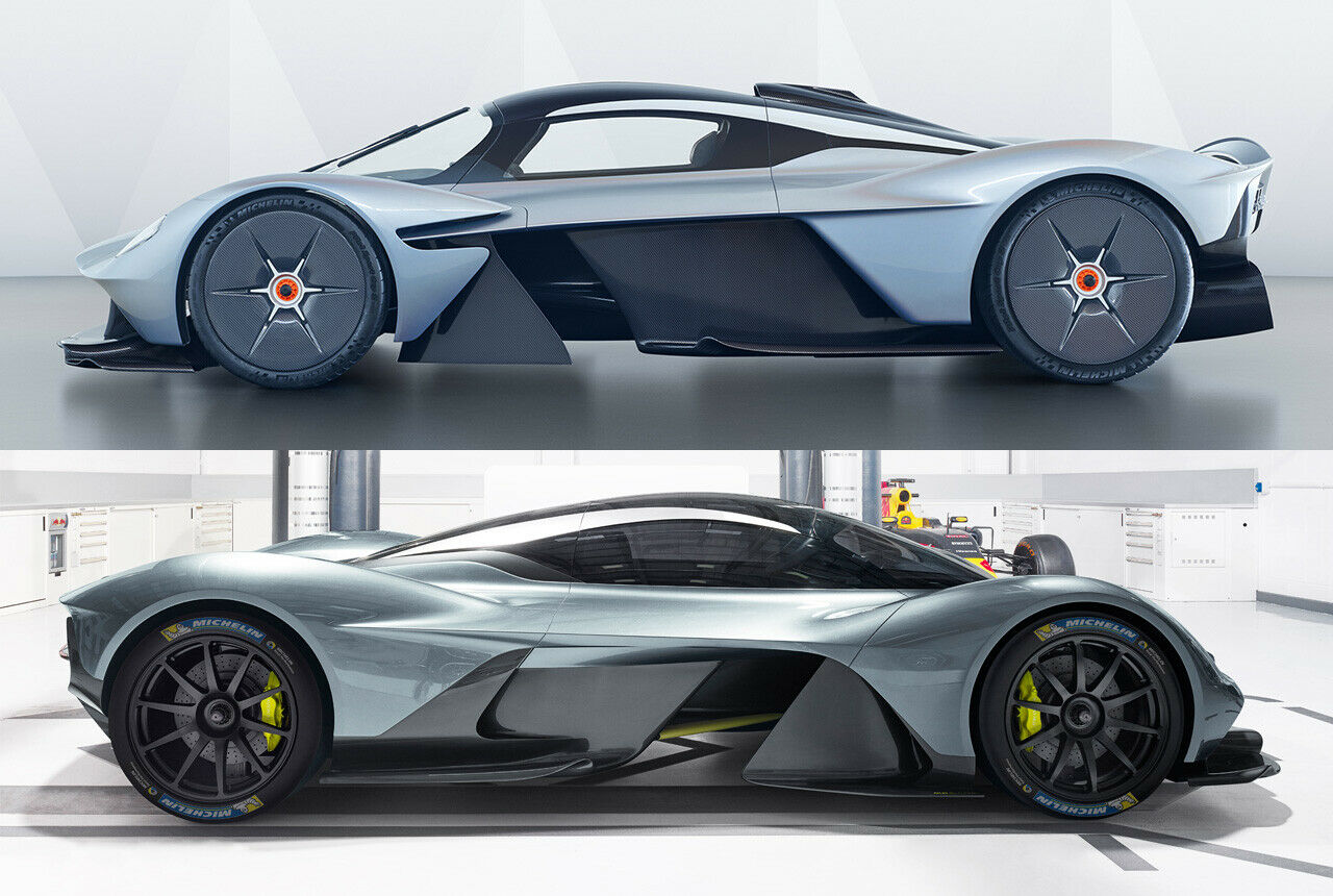 Nicht alles änderte sich seit 2016: Der Aston Martin Valkyrie steht nach wie vor auf Michelin-Semislicks und Felgen mit Zentralverschluss