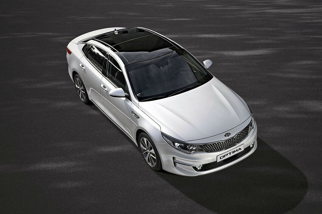 Auf der IAA in Frankfurt am Main parkt die europäische Version des neuen Kia Opitma