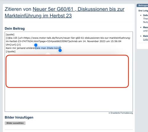 Zitat kürzen