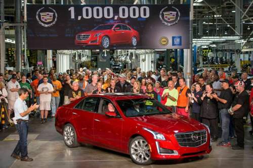 Es läuft wieder: Der einmillionste Cadillac des Lansing Grand River Werks, ein CTS, am 16. September 2013