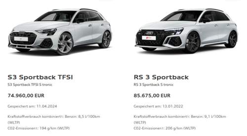 RS3 8Y vs S3 FL 2024