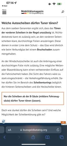 Scheiben tönen