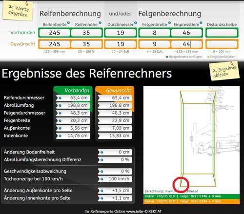 Reifenrechner