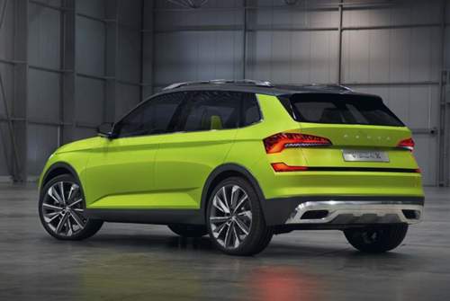 Optisch entspricht der Vision X weitestgehend Skodas nächster Neuerscheinung: Einem Mini-SUV unterhalb von Kodiaq und Karoq