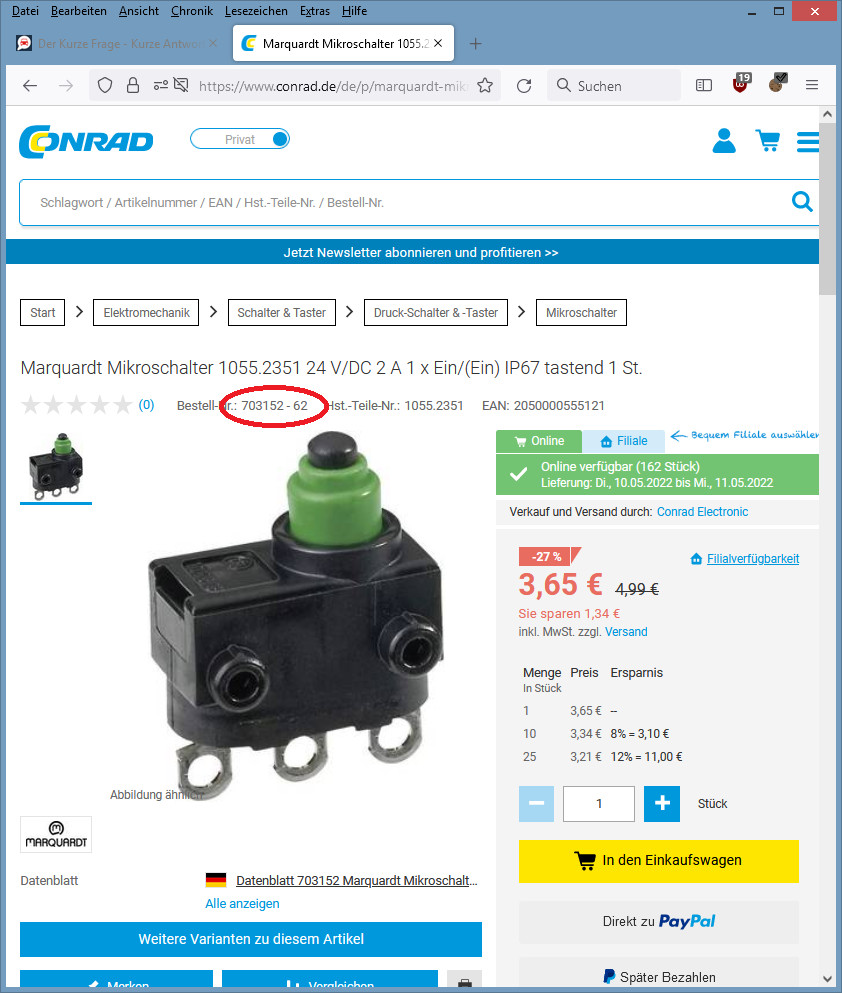 Der Kurze Frage - Kurze Antwort Thread (kFkA)