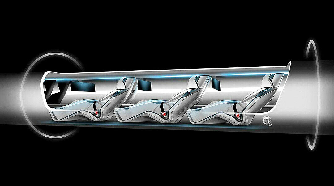 In einer Kapsel des Hyperloop finden 28 Passagiere Platz