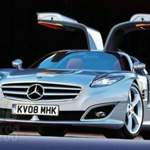 Der mercedes-sls-amg mit Flügeltüren