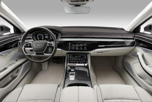 Das Cockpit des neuen A8: Wenig Knöpfe, viele Touchflächen