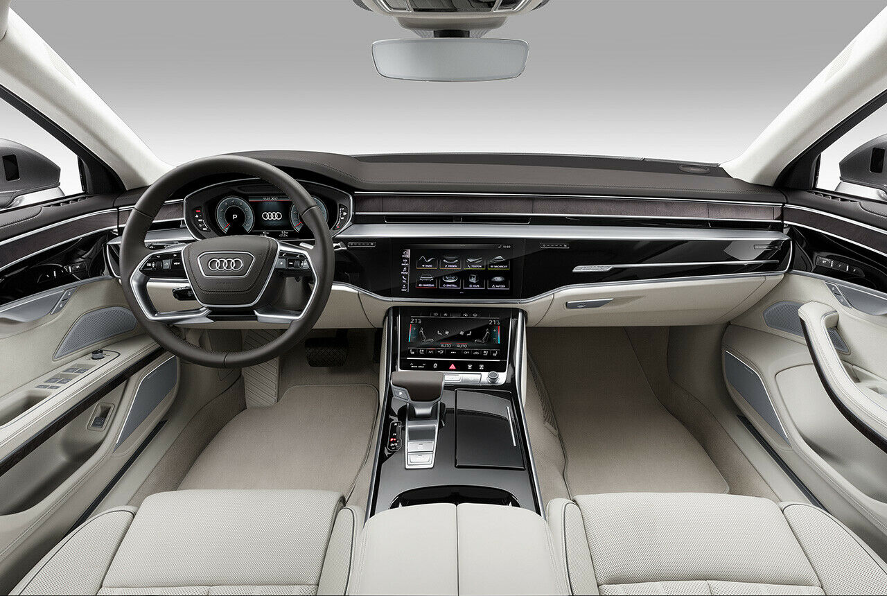 Das Cockpit des neuen A8: Wenig Knöpfe, viele Touchflächen