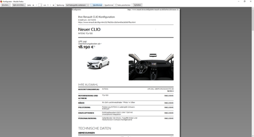 Clio V Konfigurator Druckvorschau