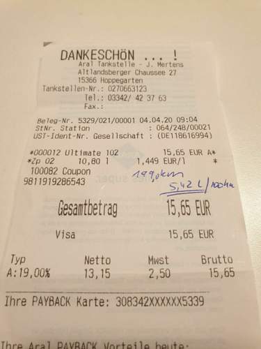 Tankquittung