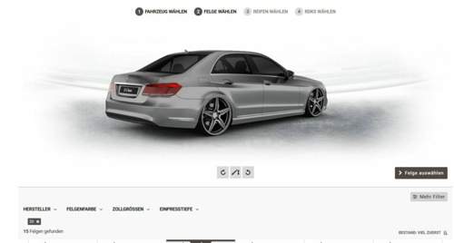 W212 Felgenkonfigurator