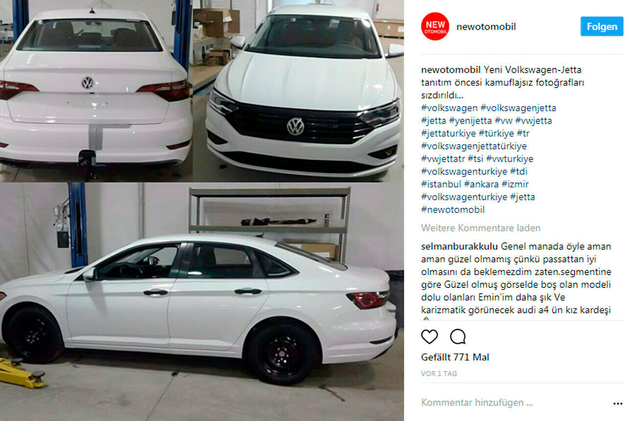 Die Bilder des Jetta sind an diversen Stellen im Netz aufgetaucht