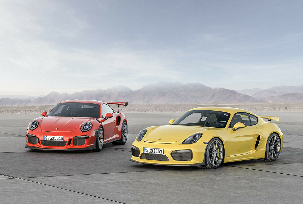 Der Porsche 911 GT3 RS und der Cayman GT4