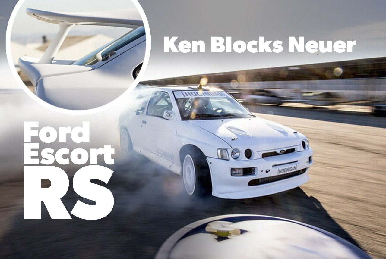 Traumauto der 90er, Youtube-Star von morgen: In Ken Blocks Fuhrpark steht nun ein Escort RS Cosworth. Die Ikone von Ford. Mit dem markantesten Heckspoiler der Automobilgeschichte