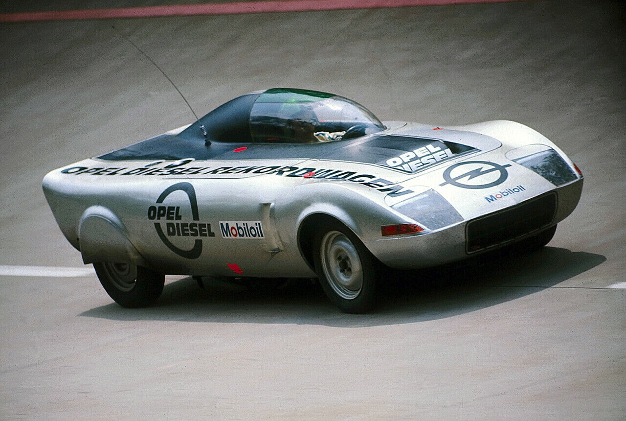 Opel Diesel-Rekordwagen auf Basis des Opel GT 1972