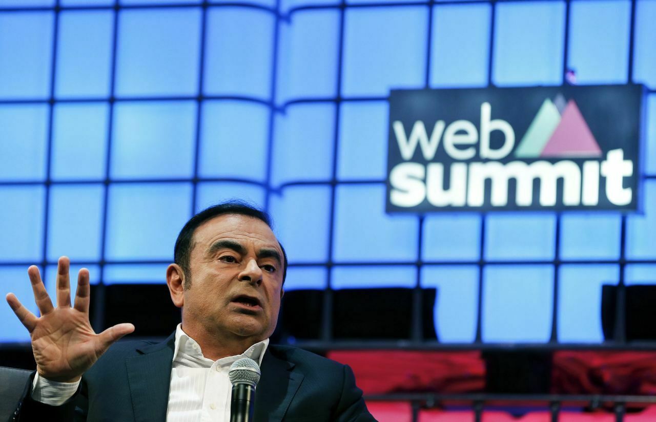 Renault-Nissan-Chef Carlos Ghosn auf dem Web Summit in Lissabon