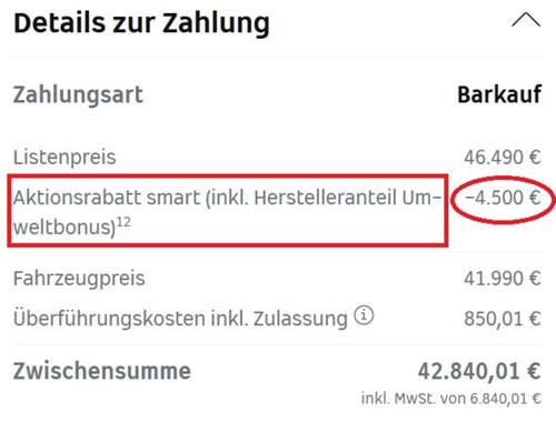 Smart - Aktionsrabatt