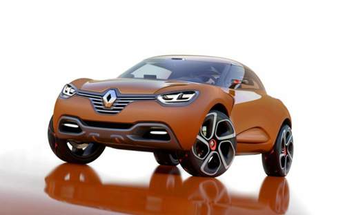 Die Studie: Der Renault Captur Concept fiel noch weitaus mutiger und futuristischer aus als das nun vorgestellte Serienmodell.