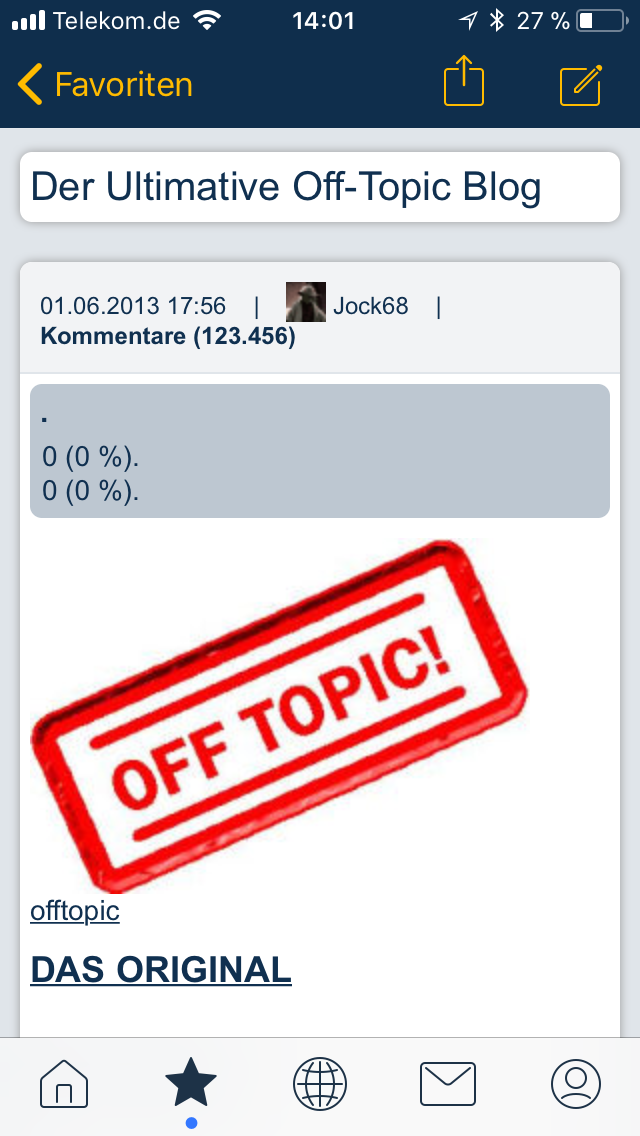 Der ultimative Off-Topic-Blog